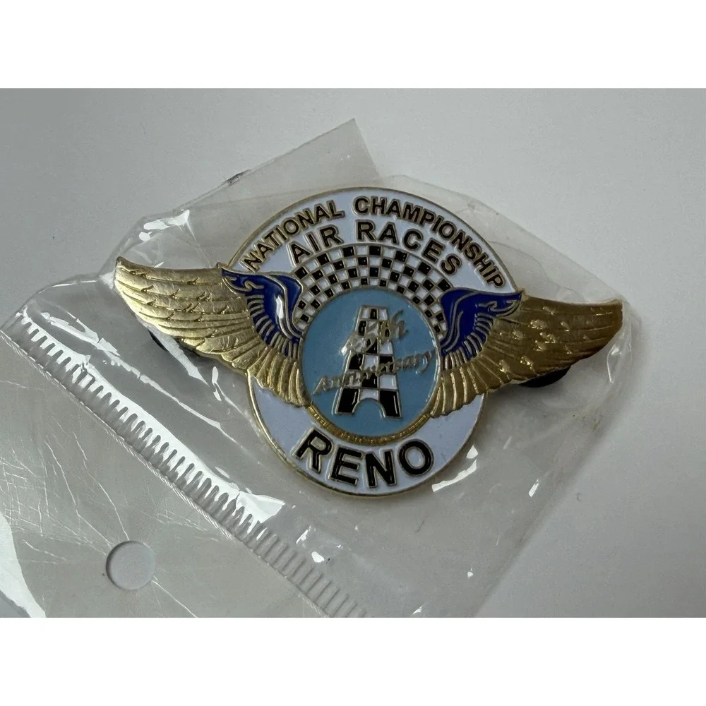 2008 National Championship RENO AIR RACES Wings Enamel Lapel Pin Nevada 45th